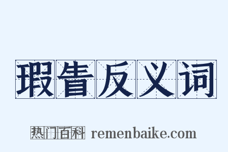 瑕眚反义词是什么意思的图片